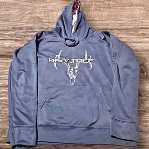 Realtree Girls Hoodie with Punk Camo Hood Liner Size L/Women's XXS Front Pocket